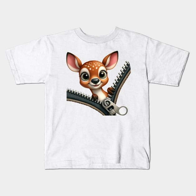 Deer Kids T-Shirt by katalinaziz